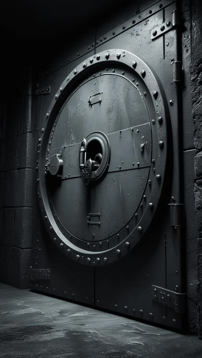 A closed vault door